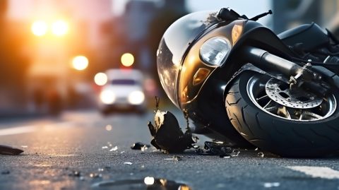 Судар на автомобил и мотоцикл во центарот на Скопје, тешко повредено едно лице