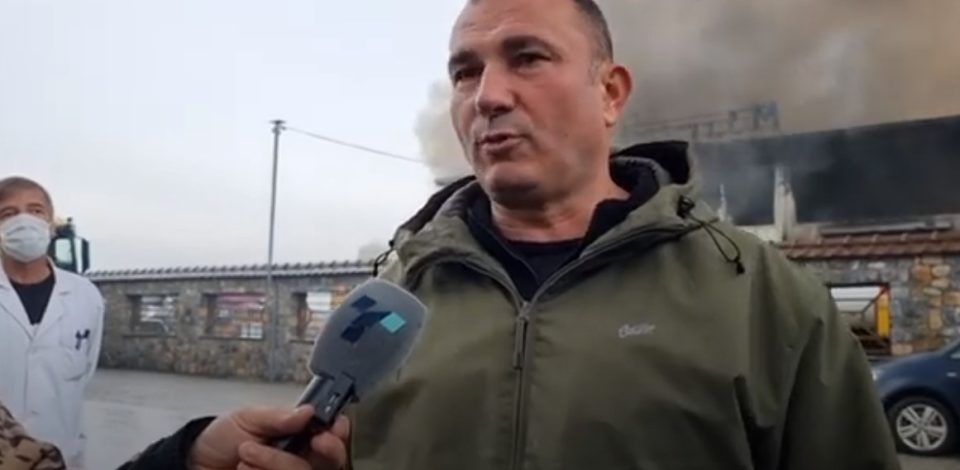 Ангелов: Пожарот се уште е активен, екипата од Скопје е тука, ги чекаме од Велес и Куманово, постои опасност целата зграда да се урне!