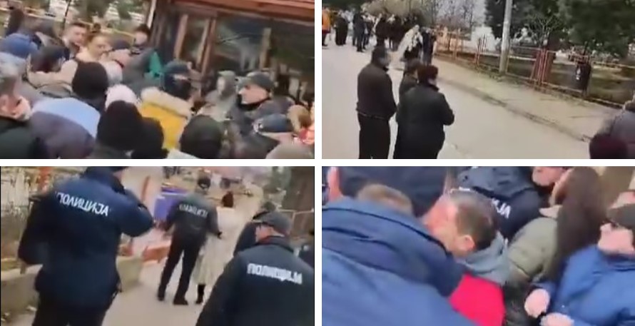 Тензично во Чашка: Полицијата едвај ја спаси директорката од револтираните и гневни граѓани (ВИДЕО)