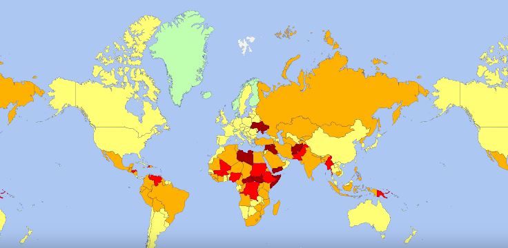 ФОТО: Објавена мапа на најризични земји за патување во 2024 година – каква е состојбата со Македонија?