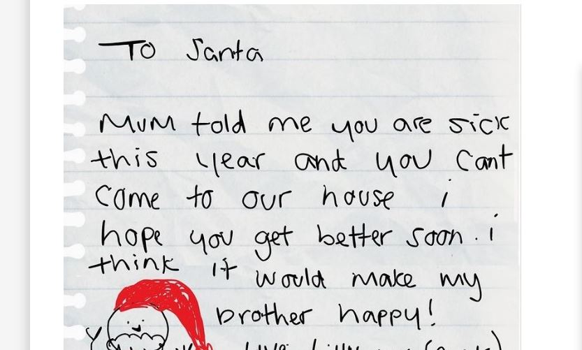 ФОТО: Девојче од Британија го расплака светот со овогодишното писмо до Дедо Мраз
