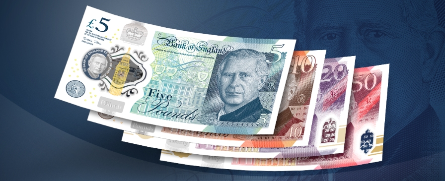 ФОТО: Банкнотите со ликот на британскиот крал Чарлс во оптек од 5 јуни