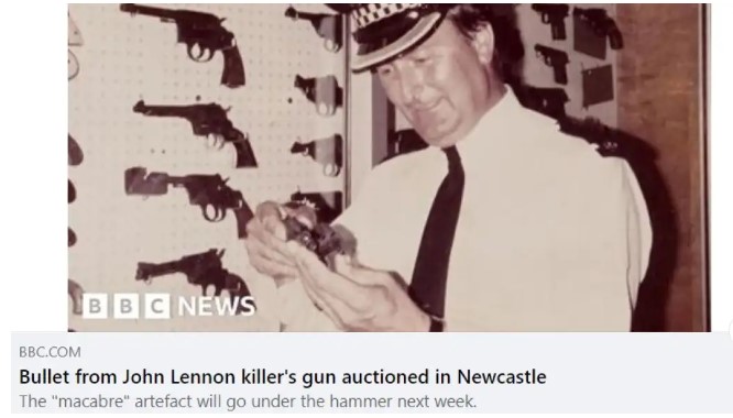 Куршум од пиштолот што го уби Џон Ленон оди на аукција, еве колкава цена се очекува