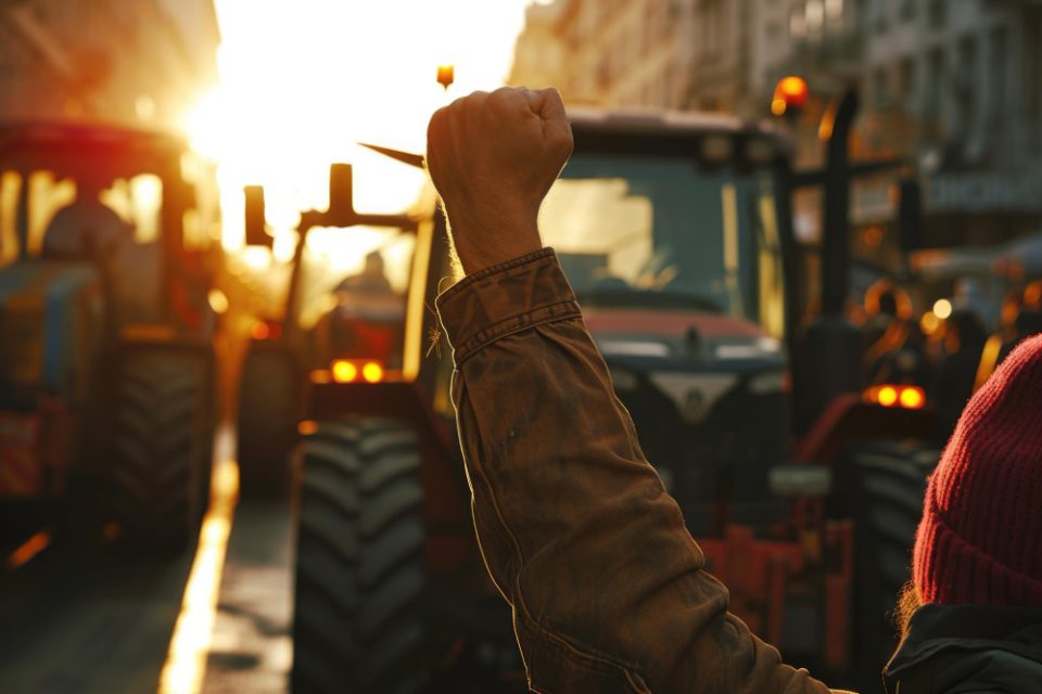 Земјоделците го блокираа центарот на Прага