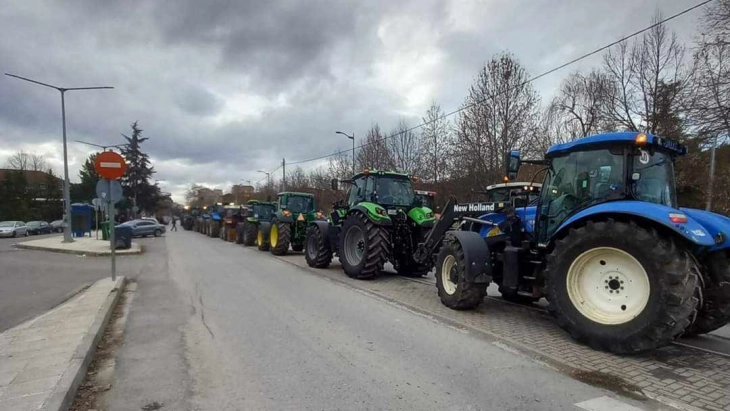 Земјоделците од Лерин одржаа мирен протест на границата со Северна Македонија