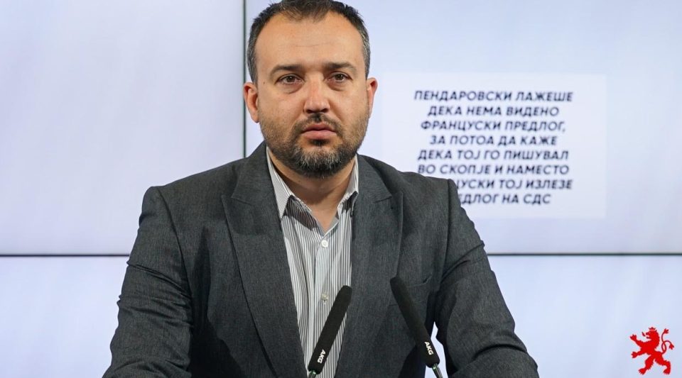 Лефков: Пендаровски лажеше дека нема видено француски предлог, за потоа да каже дека тој го пишувал во Скопје и наместо француски тој излезе предлог на СДС