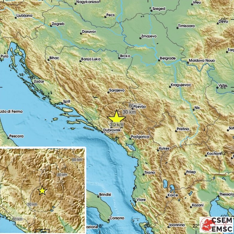 Нов силен земјотрес во Црна Гора