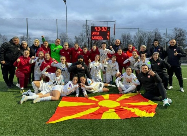 Македонските фудбалерки ја совладаа Летонија на стартот на евроквалификациите