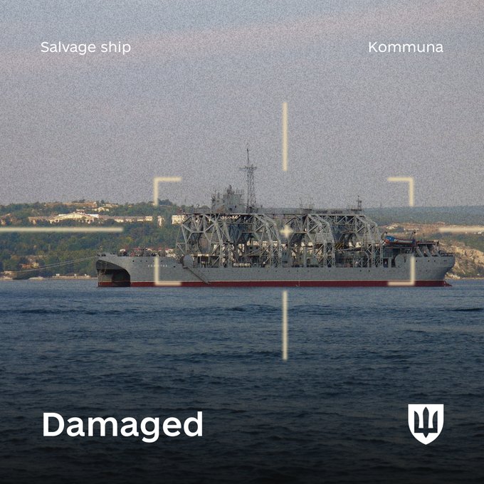 Украинските власти тврдат дека нападнале руски воен брод на Крим