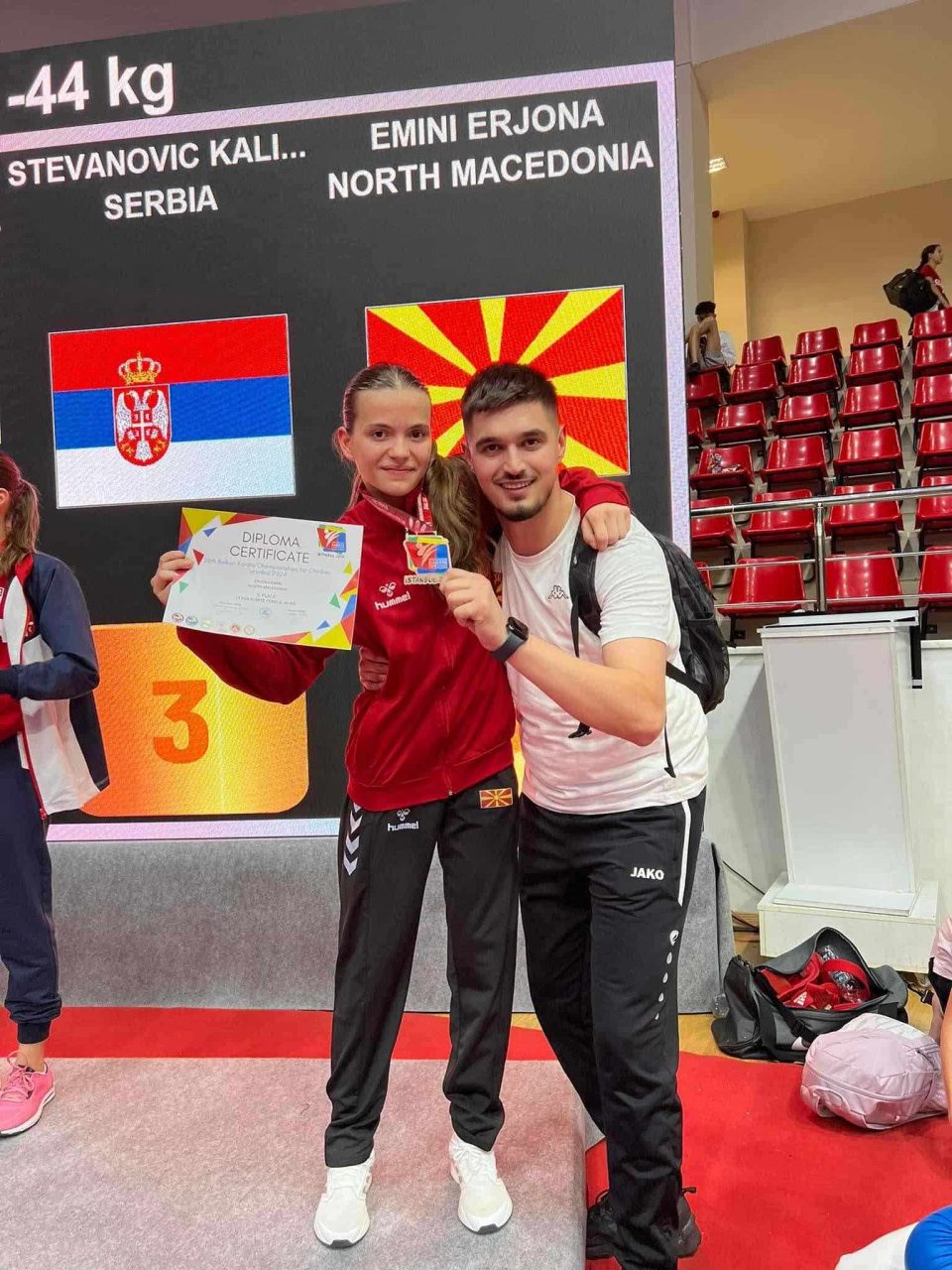 Ерјона Емини освои броза на Балканско првенство во карате