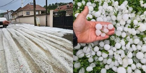 Пријави за поплавувања и штети од пороен дожд и град во Куманово, Старо Нагоричане и Липково, а заради обилни врнежи во Косово се очекува зголемување на водостојот на Лепенец