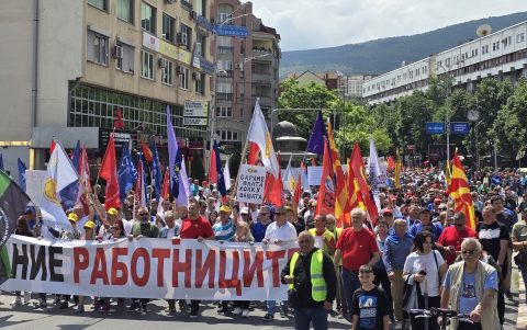 Меѓународниот ден на трудот одбележан со протест и барања упатени до новата влада
