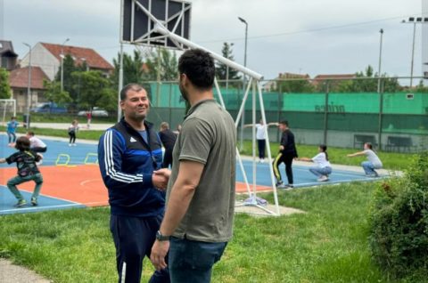 Стојкоски на терен: Реконструирана училишната спортска сала во ООУ „Мирче Ацев“