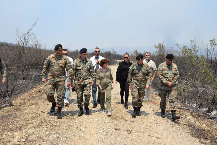 Припадниците на АРМ остануваат на терен во борба со пожарите