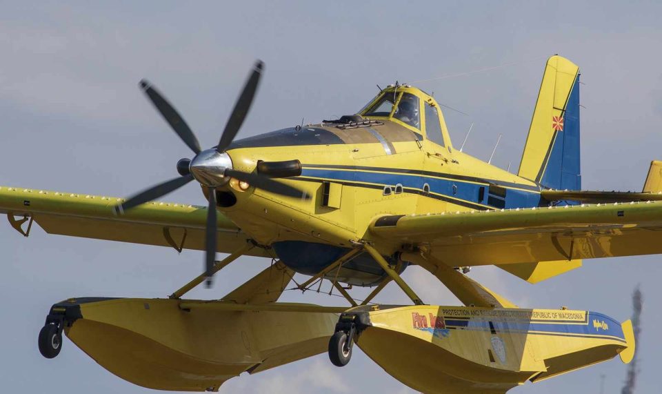 Пожар од поголеми размери избувна кај Октиси, авион на ДЗС на пат кон локацијата