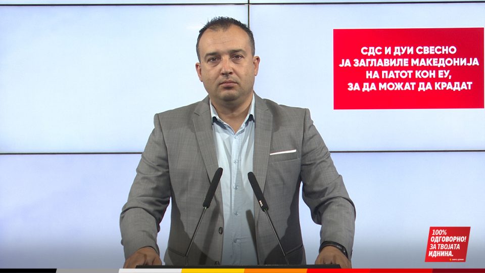 Лефков: СДС и ДУИ свесно ја заглавиле Македонија на патот кон ЕУ, за да можат да крадат