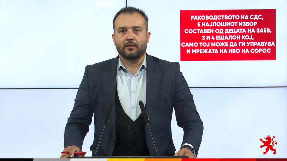 Лефков: Раководството на СДС е најлошиот избор составен од „децата“ на Заев