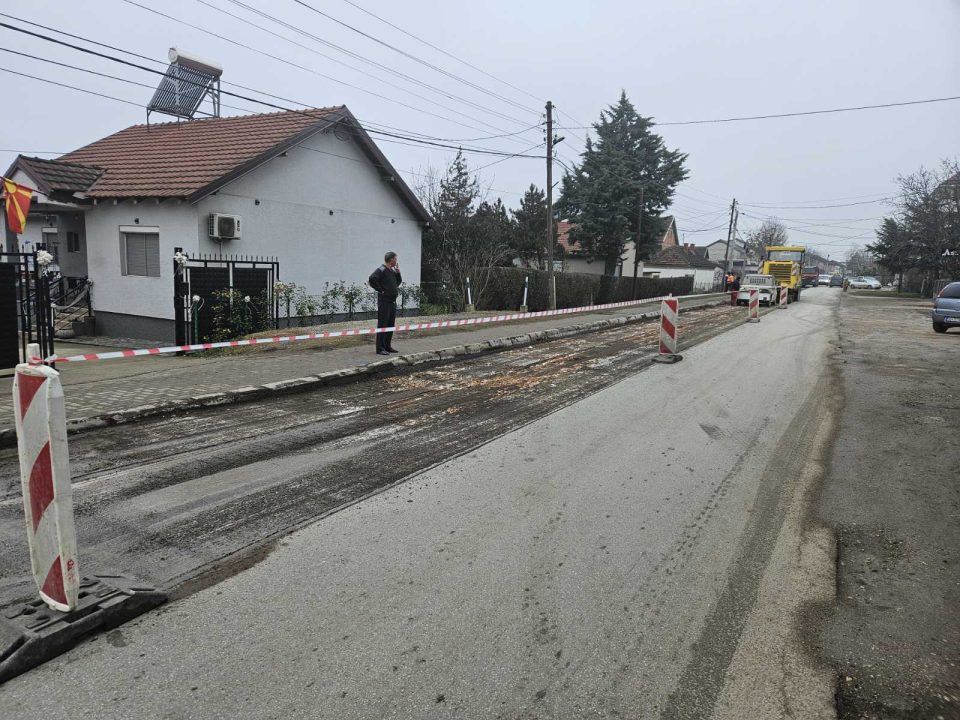 Општина Илинден продолжува со реконструкцијата на  улица „8“ во населба Илинден