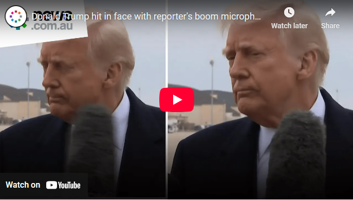 ТРАМП УДРЕН СО МИКРОФОН, но бргу се снајде…