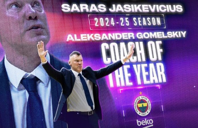 Шарунас Јасикевичиус е тренер на сезоната во Евролигата