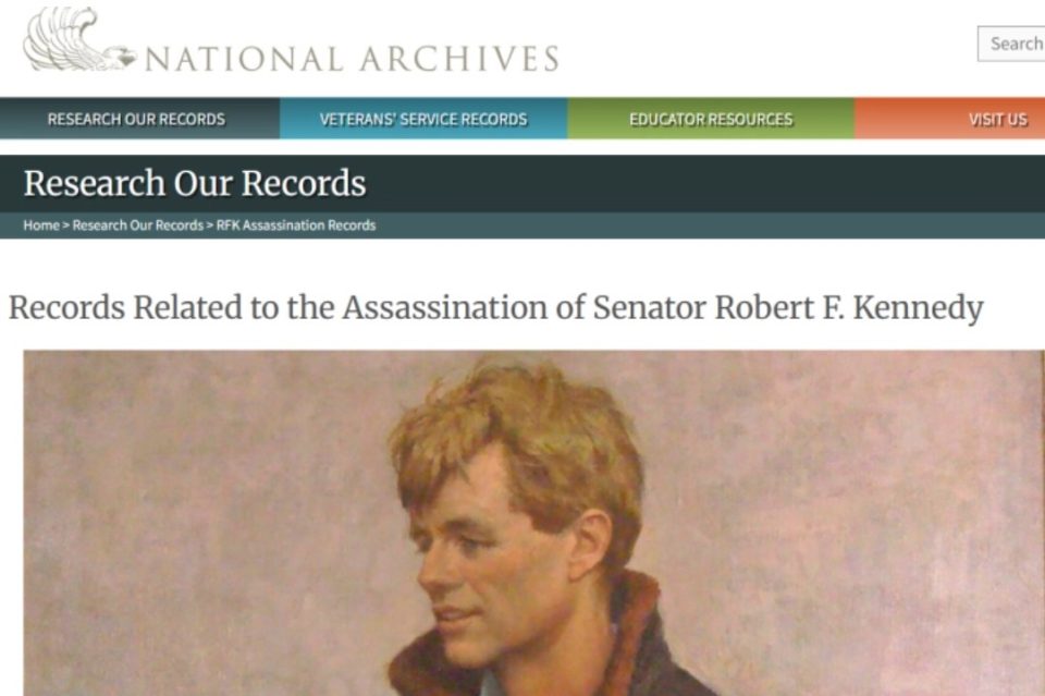 Објавени околу 10.000 страници документи за атентатот на Роберт Кенеди