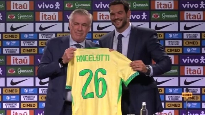 Првиот список на Анчелоти на чело на Бразил