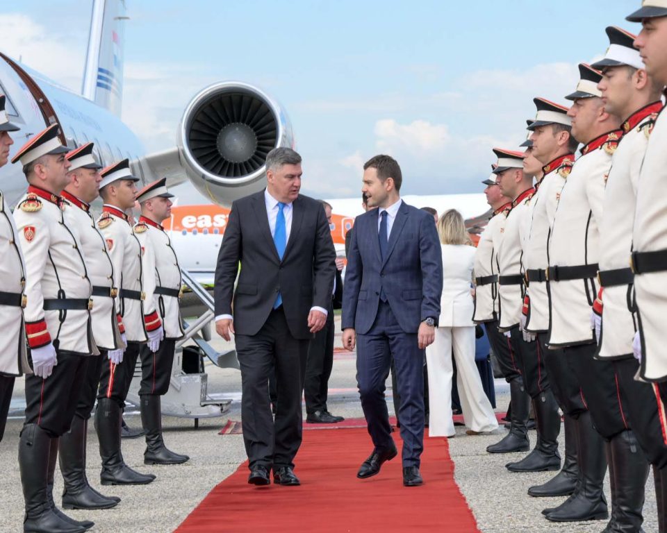 Муцунски го пречека претседателот на Република Хрватска, Зоран Милановиќ