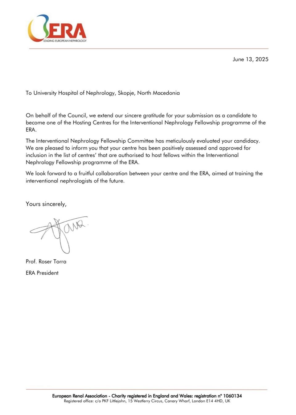 Големо признание за Универзитетската клиника за нефрологија – Скопје