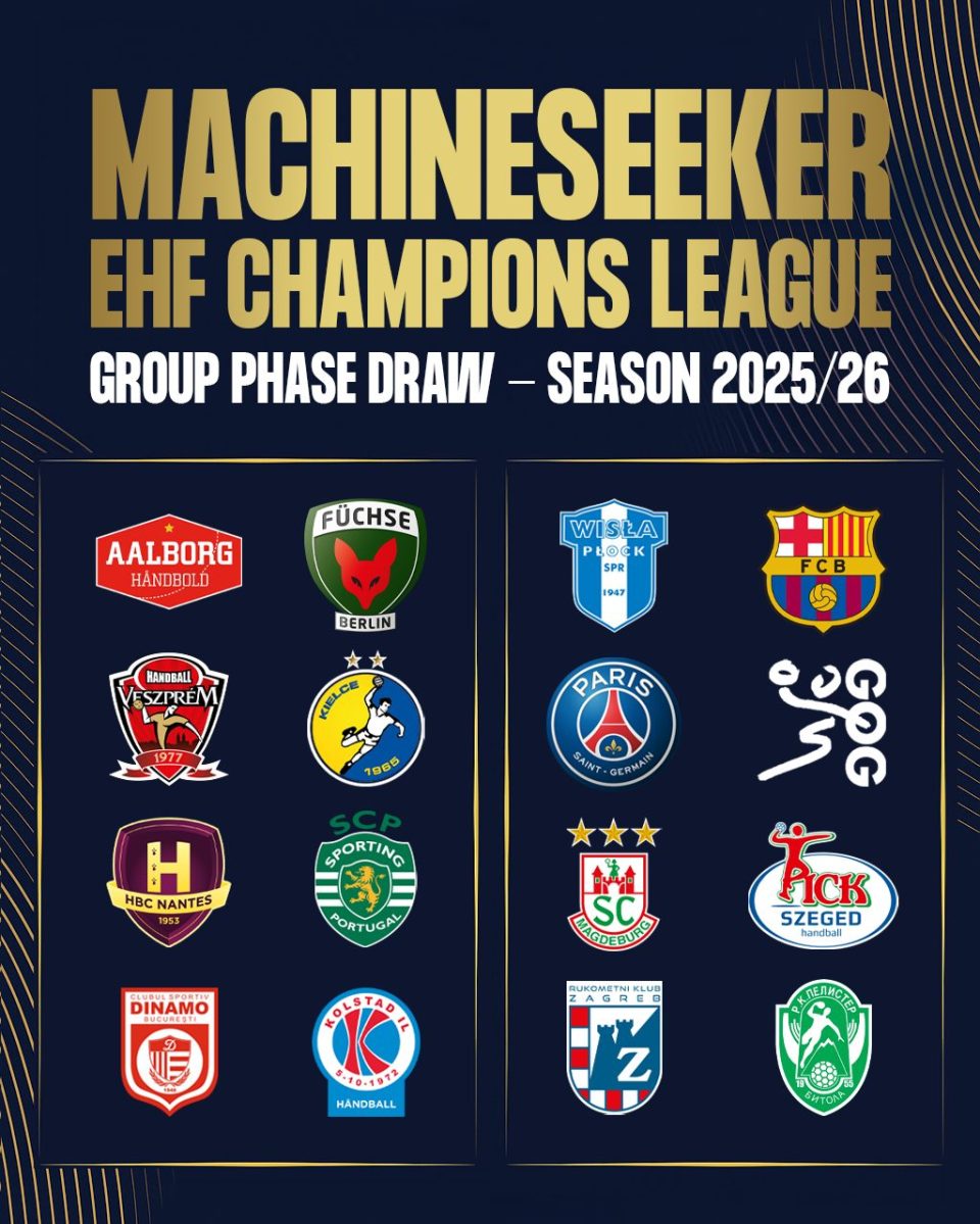 Ракометниот првак Е.Пелистер ги доби ривалите во групната фаза во ЛШ