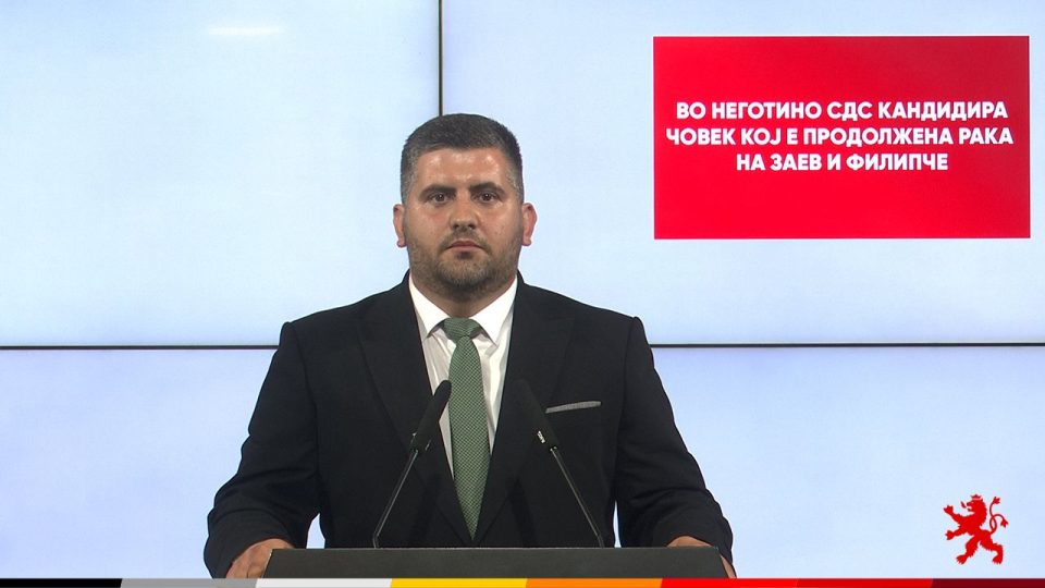 Атанасов: Во Неготино СДС кандидира човек кој е продолжена рака на Заев и Филипче