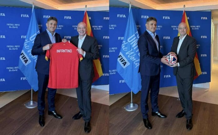 Претседателот на ФФМ Масар Омерагиќ оствари средба со претседателот на ФИФА Џани Инфантино