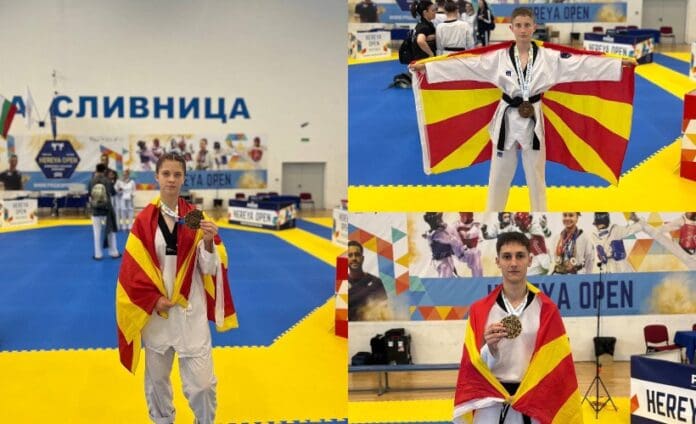 Две златни и една бронза за младите таеквондисти на турнир во Бугарија