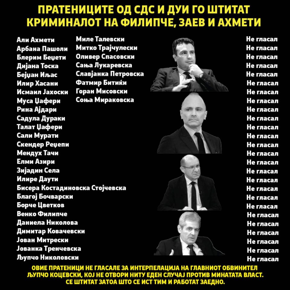 СДС и ДУИ се сламката за спасот на Коцевски, за тој да продолжи да им го спасува и штити криминалот