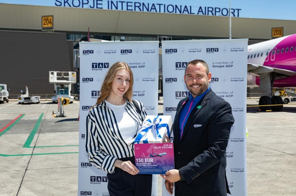 ТАВ Македонија: Нашето успешно партнерство со Виз ер го донесе нивниот 15 милионити патник во земјава