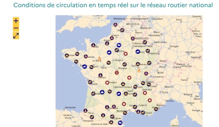 Kолона автомобили од околу 700 километри денес во Франција, вкупната должина многу поголема
