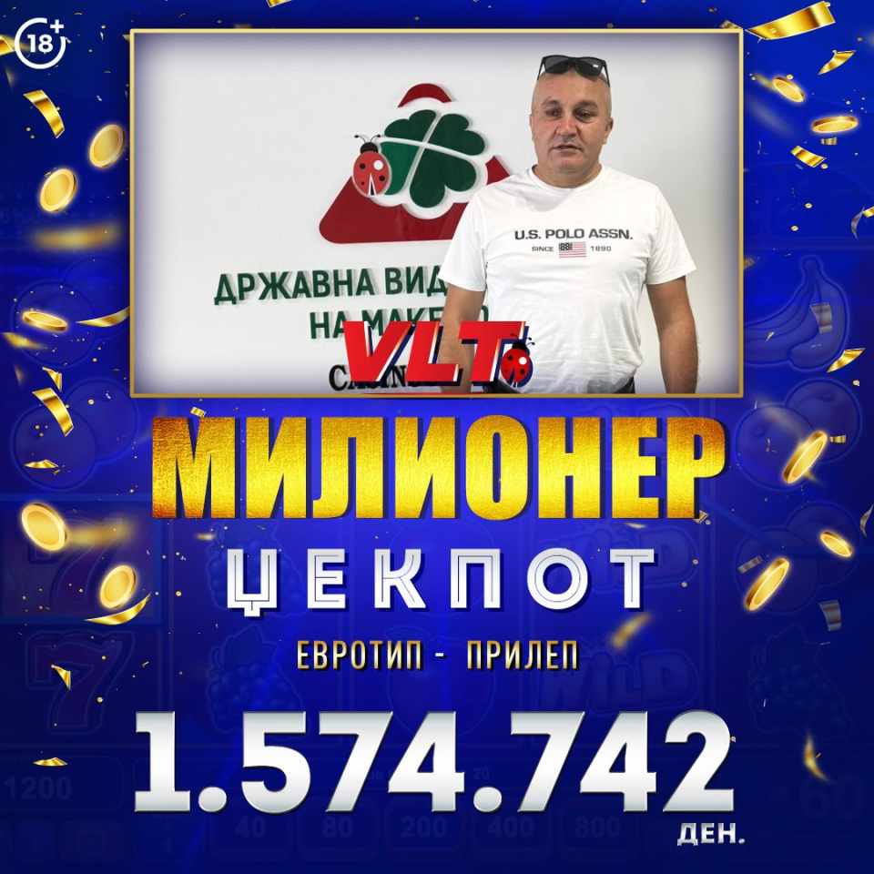 СРЕЌНИ ВЛТ ВЕСТИ: ГОРАН КРСТЕВСКИ ОД ПРИЛЕП Е НОВИОТ МИЛИОНЕР СО ОСВОЕНИ 1.574.742 ДЕНАРИ!