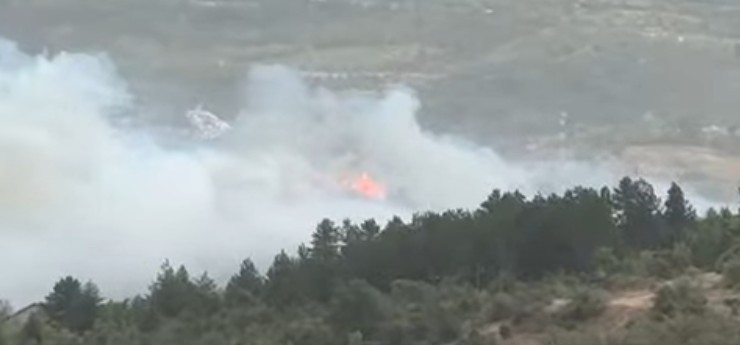 ВИДЕО: Голем пожар под Водно кај Крушопек