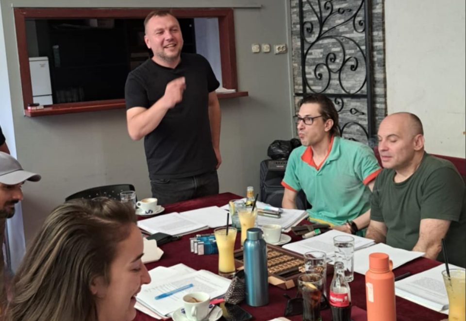 Прва проба на претставата „Куршуми над Бродвеј“ во Драмски театар Скопје