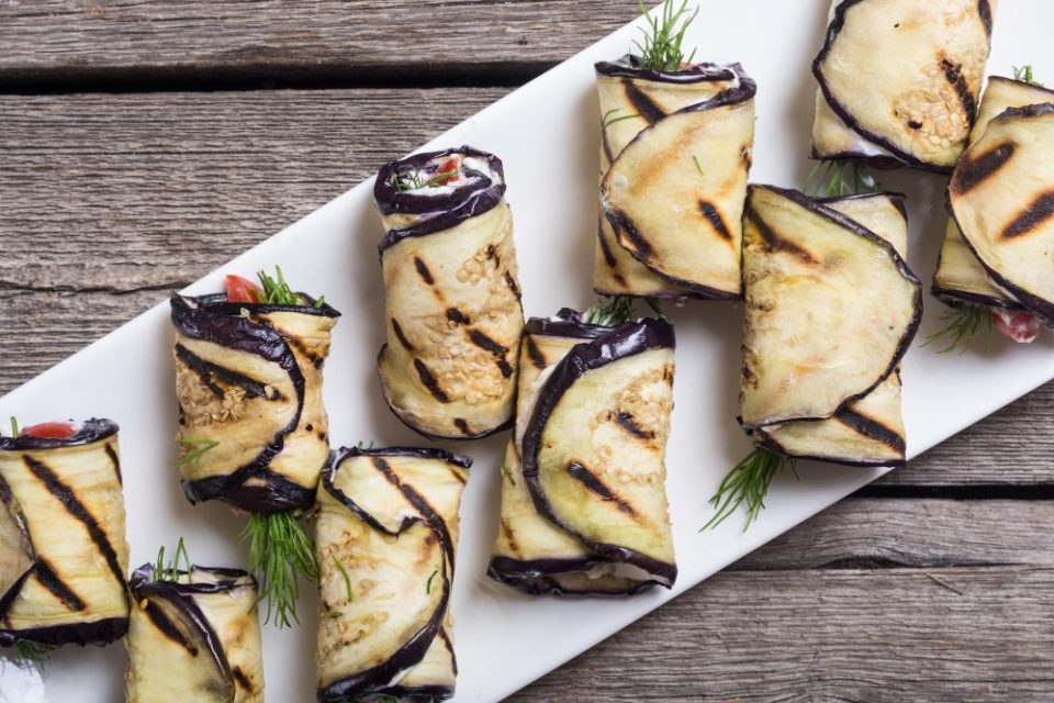 Одлично предјадење, ролнички од модар патлиџан