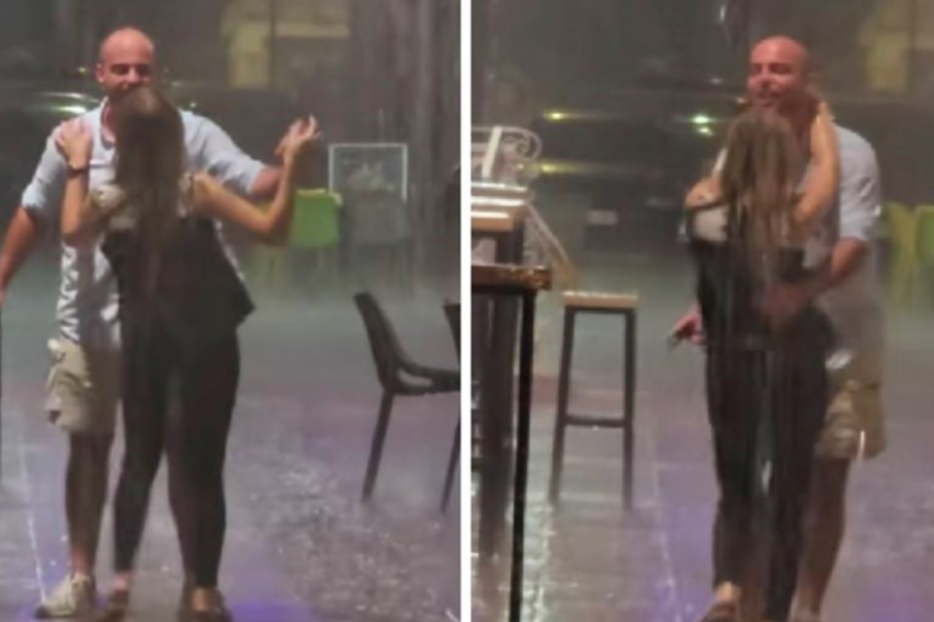 На социјалните мрежи се шири видео од романтичен момент на еден распеан пар во Сараево