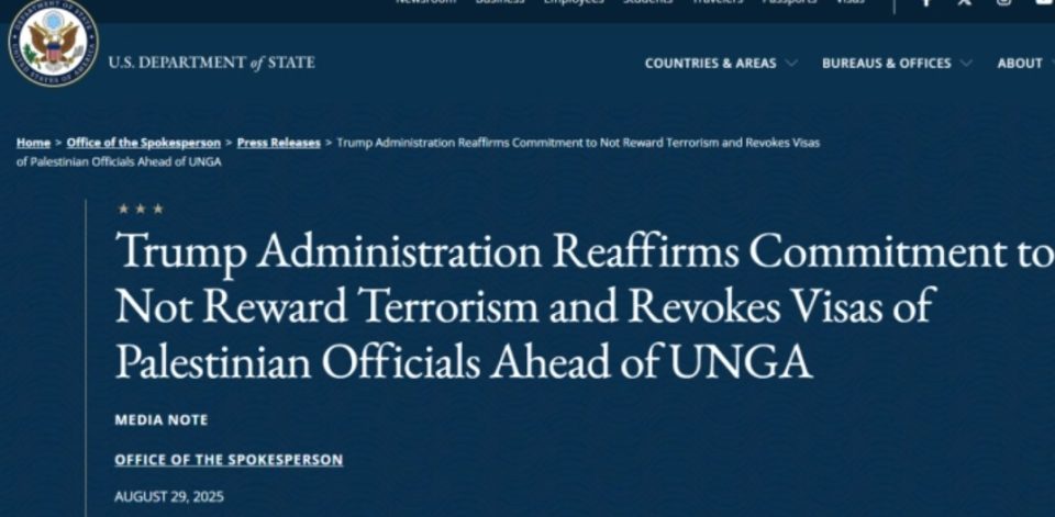 САД им ги укинаа визите на палестински функционери пред ГС на ОН, Израел задоволен