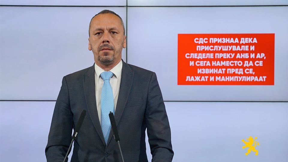 Петрушевски: СДС признаа дека прислушувале и следеле преку АНБ и АР, и сега наместо да се извинат пред се, лажат и манипулираат