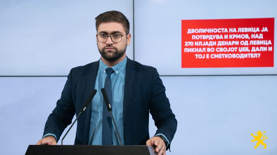 Манасиевски: Дволичноста на Левица ја потврдува и Крмов, над 270 илјади денари од Левица пикнал во својот џеб, дали и тој е сметководител?