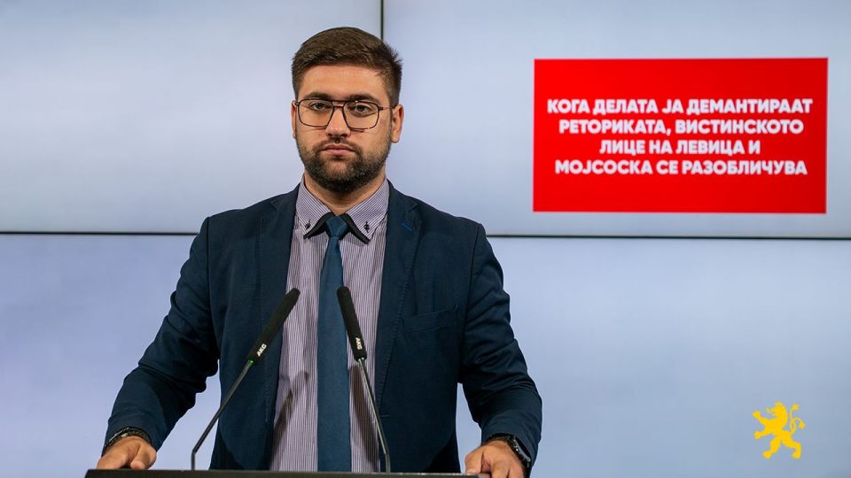 Манасиевски: Кога делата ја демантираат реториката, вистинското лице на Левица и Мојсоска се разобличува