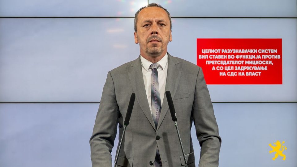 Петрушевски: Целиот разузнавачки систем бил ставен во функција против претседателот Мицкоски, а со цел задржување на СДС на власт
