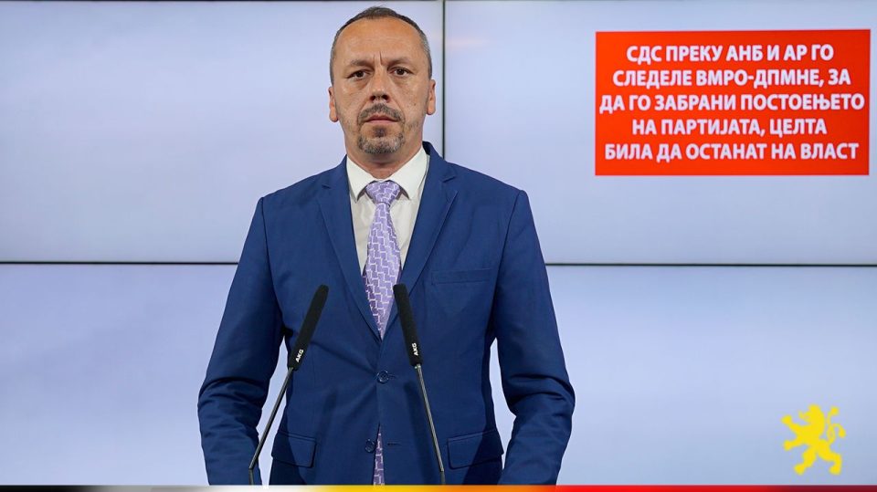Петрушевски: СДС преку АНБ и АР го следеле ВМРО-ДПМНЕ, за да го забрани постоењето на партијата, целта била да останат на власт