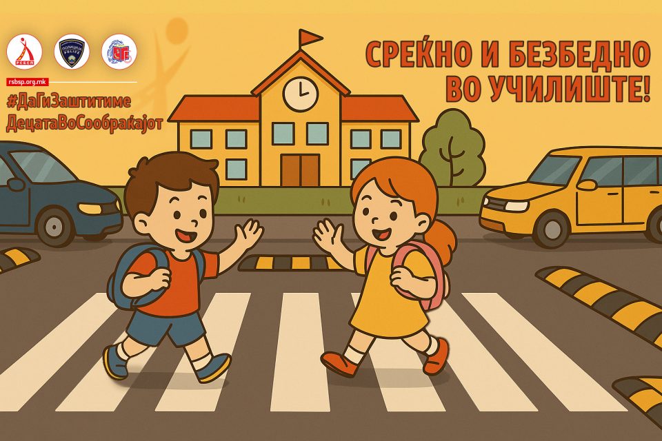 Почетокот на учебната година е нашиот повик „Да ги заштитиме децата во сообраќајот“!