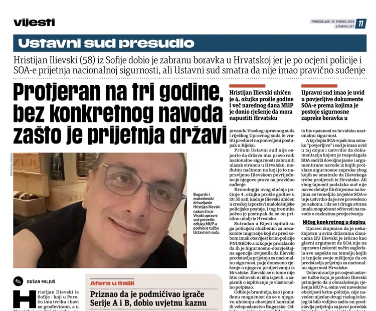 Вилјам Секл и Јовче Ременски го наместиле и „Кралот на местенките“ Христијан Илиевски од Хрватска со лажни дојави од АНБ