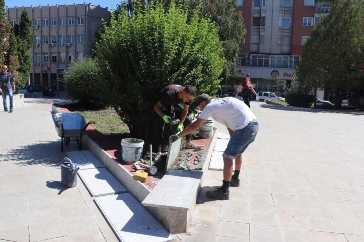 Почна реконструкција на дел од градски плоштад во Куманово
