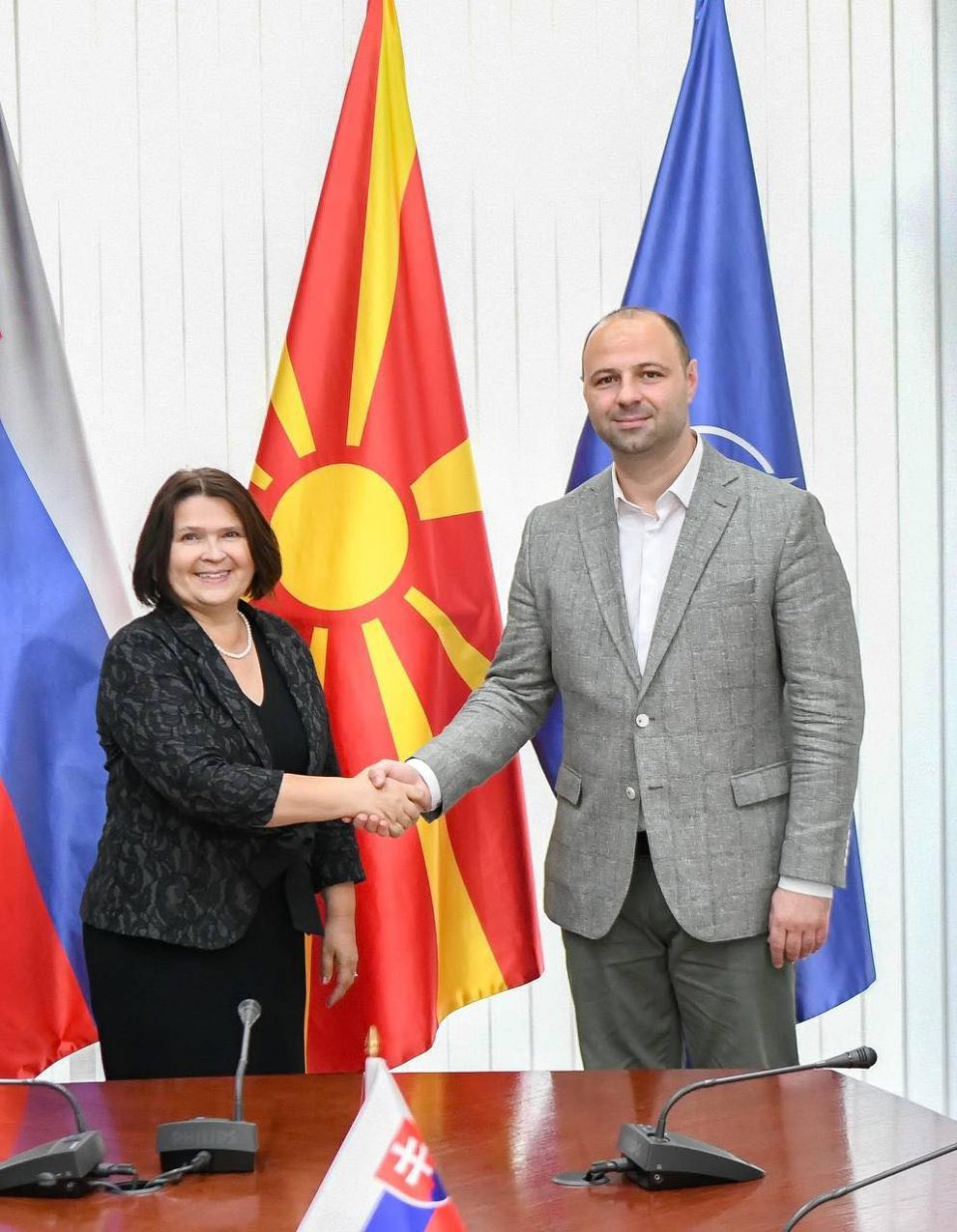 Мисајловски на средба со новоменуваната амбасадорка на Словачка, Ивета Хрицова